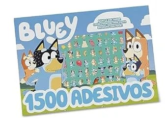 Bluey Prancheta para Colorir com 1500 Adesivos